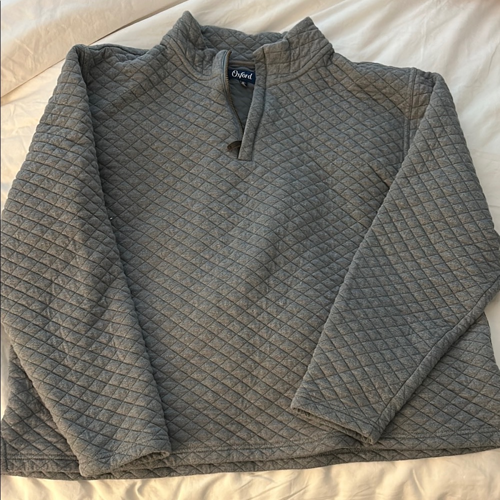 Oxford Gray Quilted Pullover